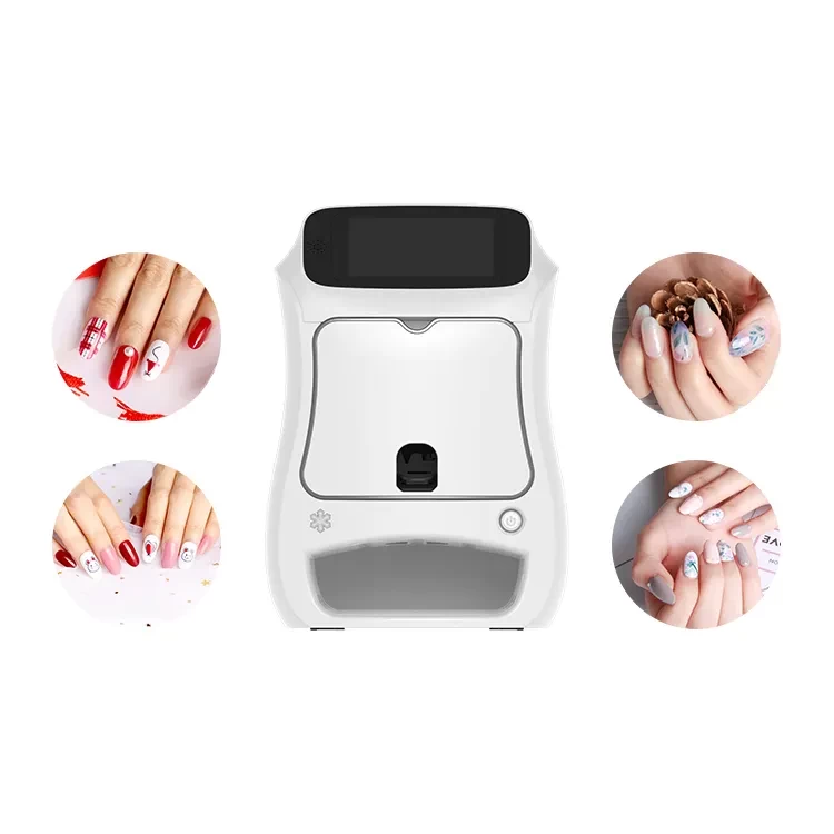 Professional Portable DIY Automatic Finger Nail Art Printer Printing Drying 3D Digital Nail Painting Machine Price with Dryer