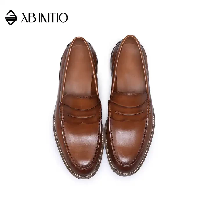 Good quality luxury formal mens genuine leather dress loafers shoes for men