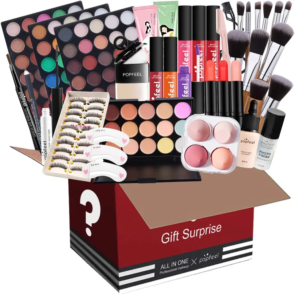 All-in-One Makeup Gift Set Carry All Makeup Kit for Women Big Makeup Kit Box Full