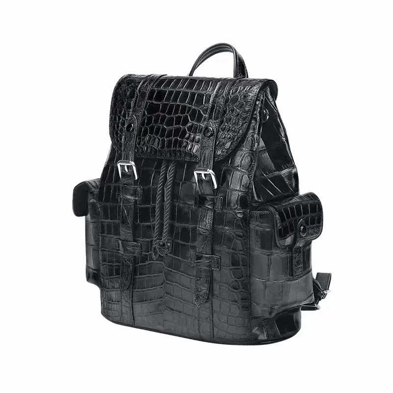 Hot sale bags men crocodile back bag luxury crocodile backpack for man