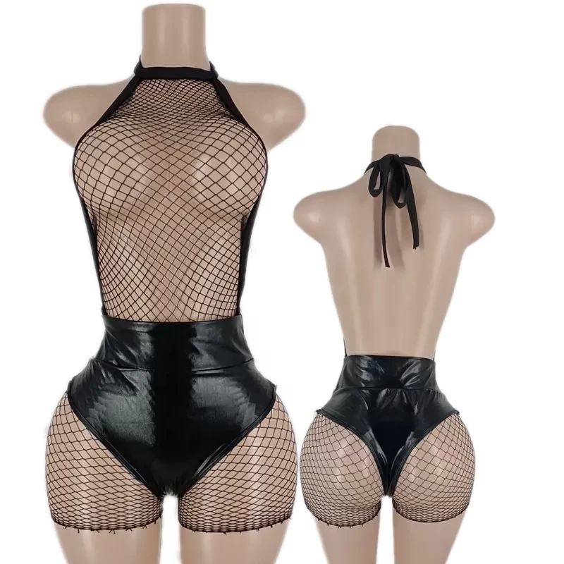 Vadulyer Wholesale Private Label Exotic Dance Wear Mesh Bronzing Stripper Outfits