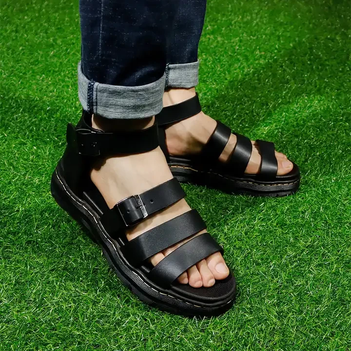 Summer design high quality Genuine leather sandals men Latest Weave Design Leather Sandals Men