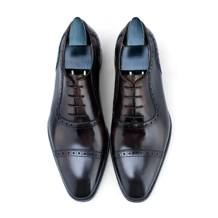 Luxury New Italian Stylish Handmade Genuine Leather Mens Oxford Dress Shoes