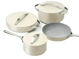 Colli hot sell caraway pressed aluminum ceramic coating cookware set with stainless steel handle