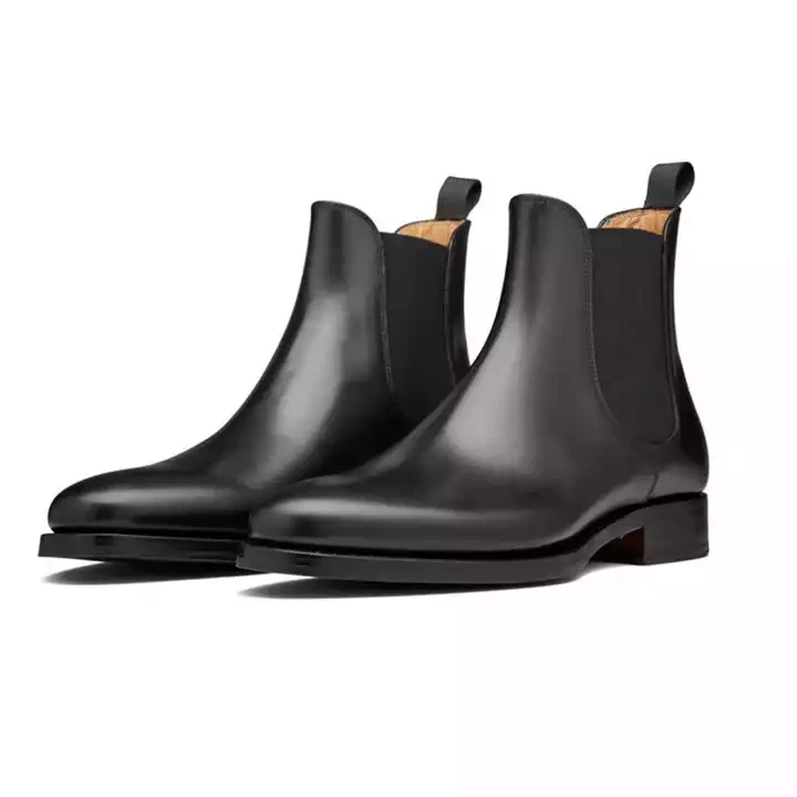New arrival italy design wholesale customization high quality genuine leather waterproof men and women chelsea boots