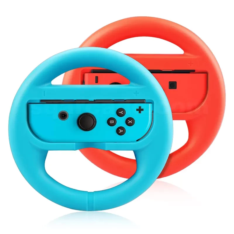 Video Game Steering Wheel Controller for Nintend Switch 2 Pack JoyCon Wheel Accessory Pair Games Accessories Grip for Mario Kart