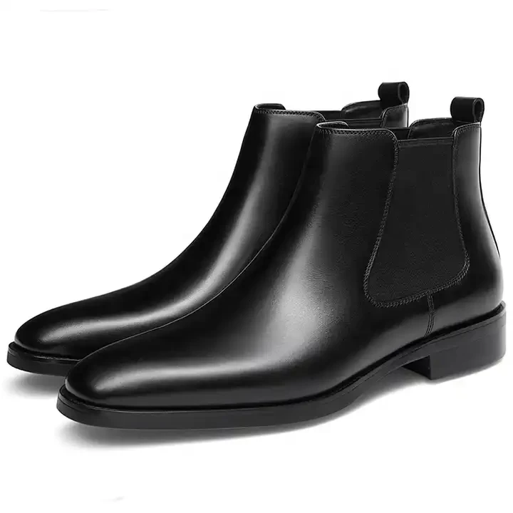 Chelsea boots for men shoes ankle formal dress shoes for men boots waterproof Italian black and brown leader boots for men
