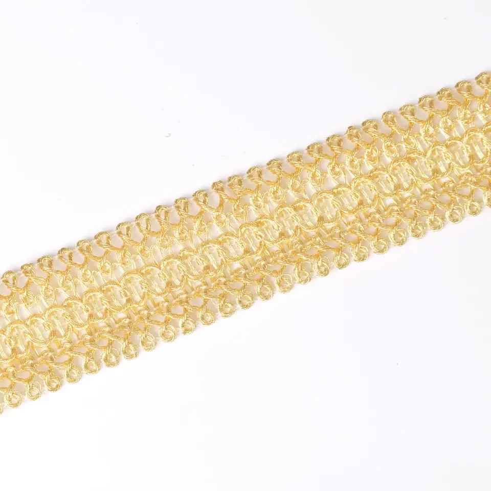 Decorative Fashion Gold Metallic Braid Trim