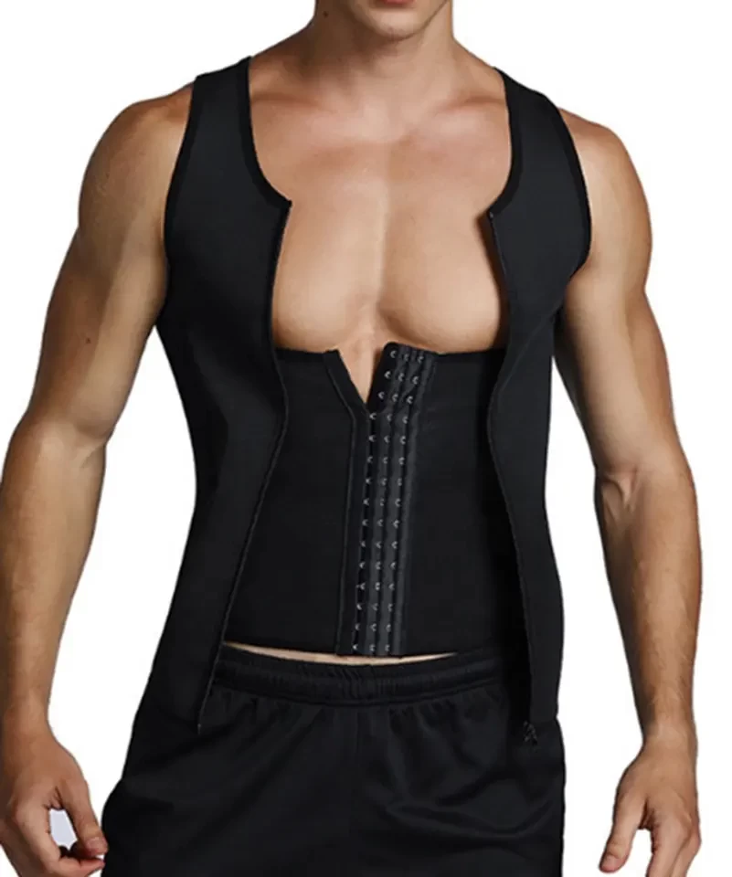 Men Body Slimming Tank Top Shaper Tight Undershirt Tummy Control Girdle Men Compression Shirt