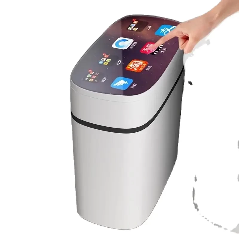 Smart trash can household bedroom net red trash can with lid bathroom deodorant bedroom living room cracked trash can