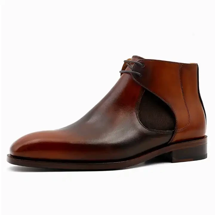 Office shoes men Fashion design High quality men boots leather dress shoes Goodyear comfortable custom shoes Italian
