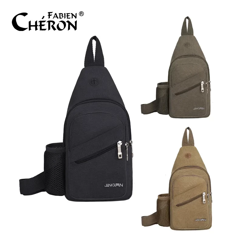 High Quality Custom Foldable Waterproof Cross Body Sling Shoulder Messenger Chest Nylon Crossbody Bag For Men