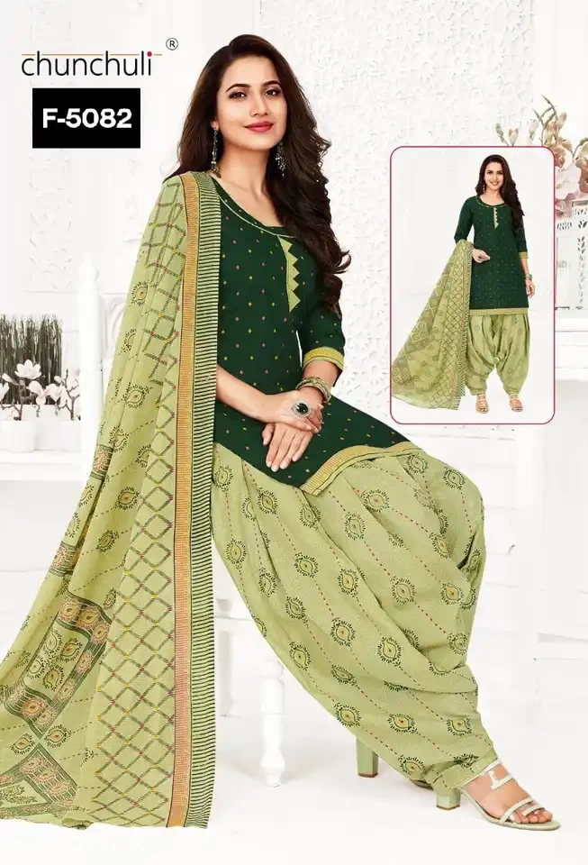 Indian Ethnic Wear Mix cotton Ready to Wear Patiyala Salwar Kameez Suit with Plus Size Available and Fancy Dupatta for Women
