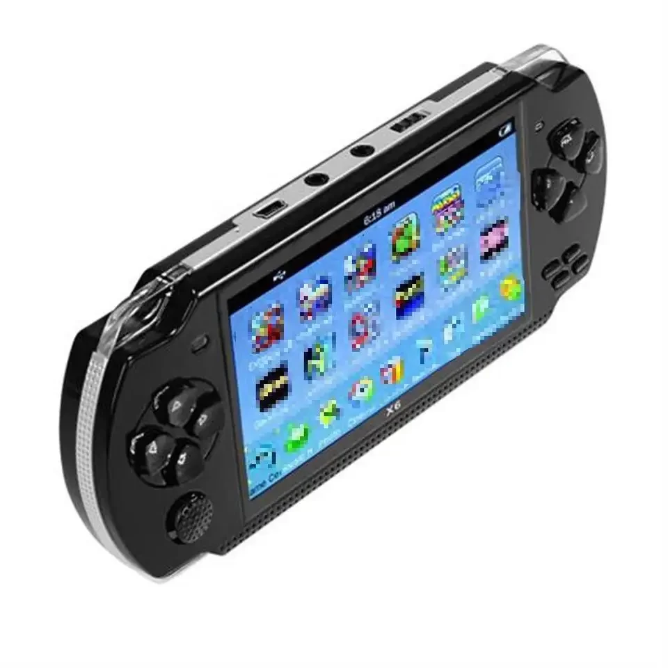 X6 Handheld Game Console 4.3 Inch Screen 128 bit Video Games Consoles Game Player Real 8GB For PSP ,Video,E-book