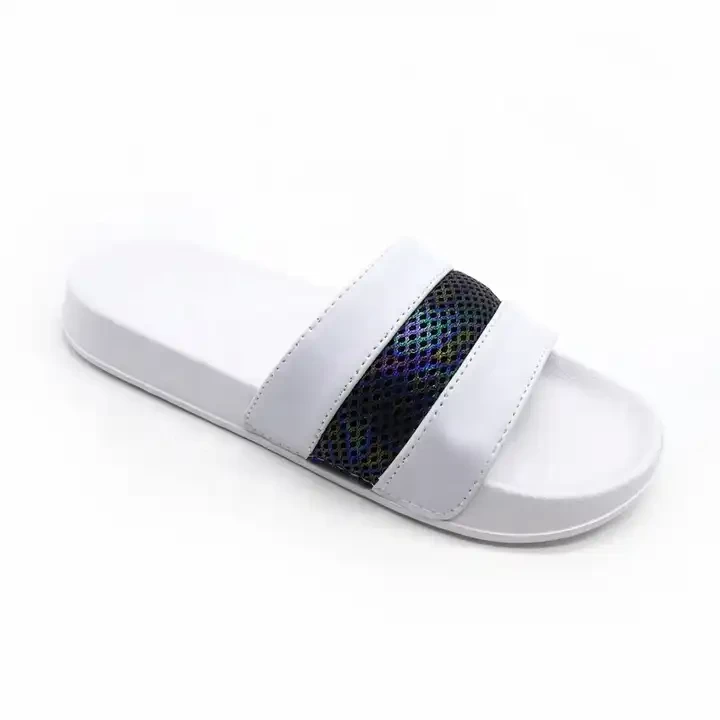 Breathable trendy black slide sandal mens sandals summer slippers for women men