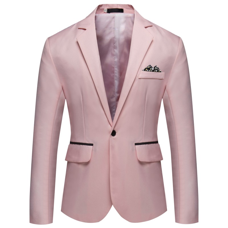 new fashion solid color men's suit AliExpress cross-border large size business suit men