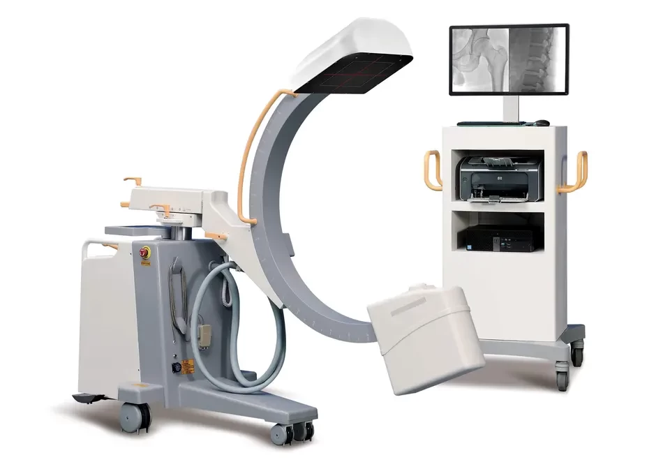 Professional medical devices High frequency digital fluoroscopy mobile c arm x ray machine