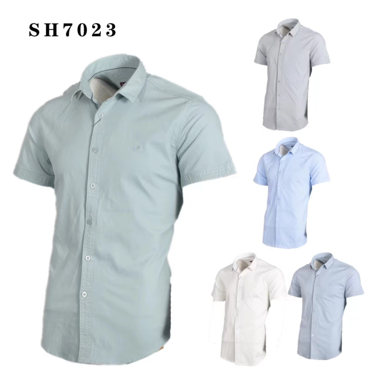 Plain Short Sleeve Shirt Cotton Wear For Men