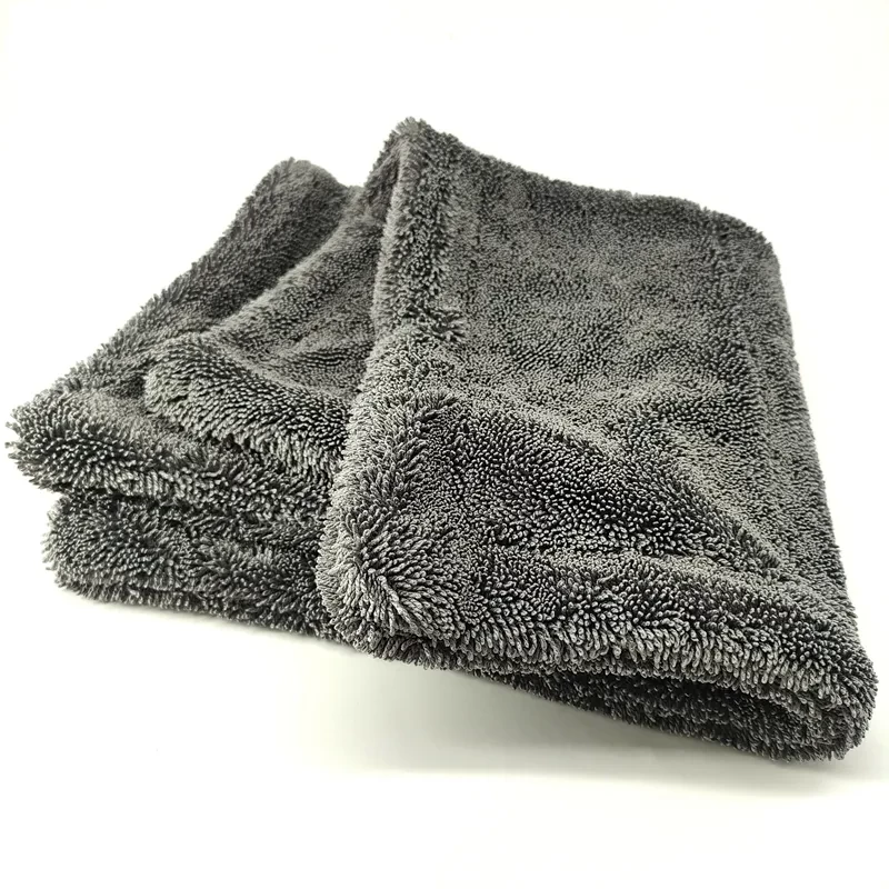Edgeless microfiber 1200gsm 1400 gsm wash car care microfibre detailing auto micro fiber cleaning twisted loop drying towels