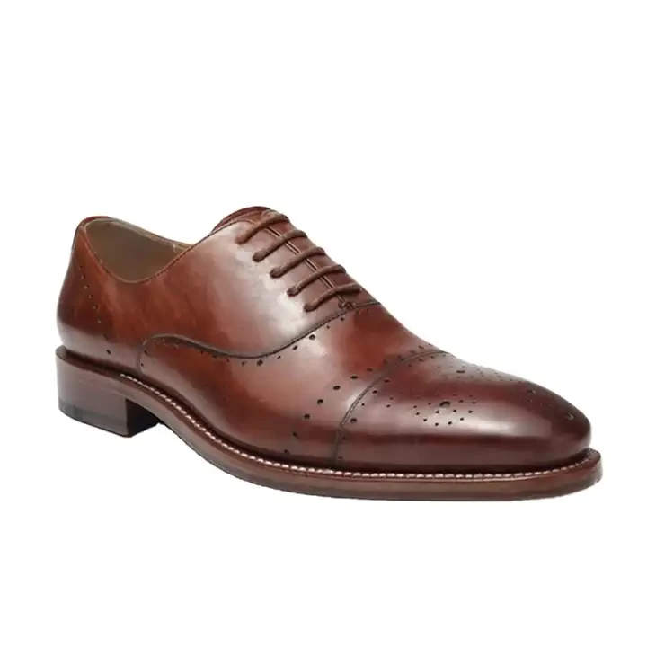 Oxford Brouge shoes High quality Goodyear welt Leather shoes for men