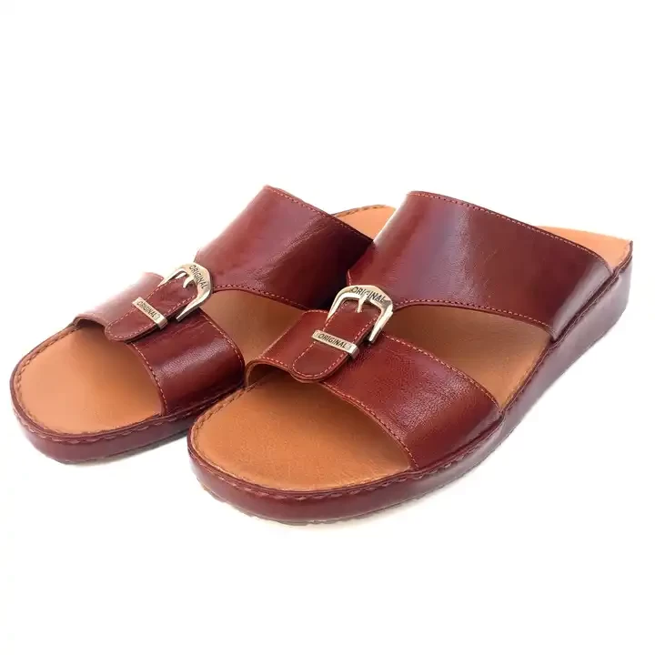 Men Leather Arabic Sandals summer leather sandals for men arab style emirati sandals slippers handmade