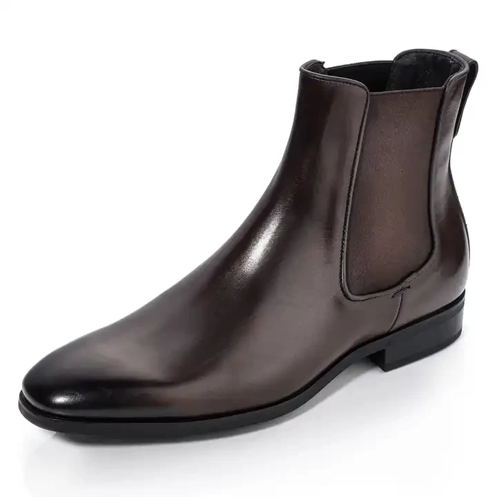 Genuine leather chelsea boot men leather boots for men