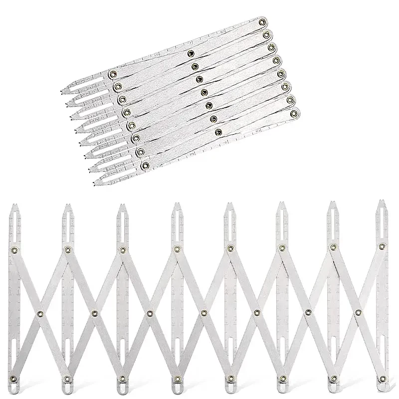 Expanding Sewing Gauge Aluminum Gauge Quilting Button Sewing Tool Button Guide Spacing Device for Buttons Pleats Crafts